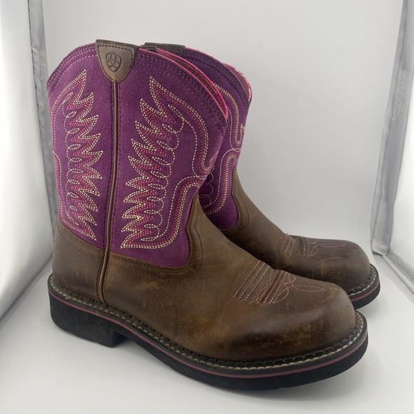 Ariat Tombstone Square Toe Western Cowboy Boots Bomber Womens Size 5 - Picture 1 of 12